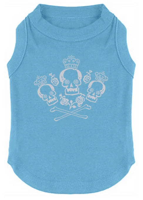 Rose Reaper Pup Tank – Skull Print Dog T-Shirt For Tiny Hellraisers (All Seasons)