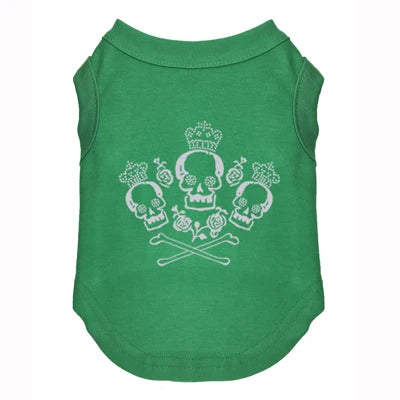 Rose Reaper Pup Tank – Skull Print Dog T-Shirt For Tiny Hellraisers (All Seasons)