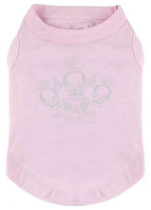 Rose Reaper Pup Tank – Skull Print Dog T-Shirt For Tiny Hellraisers (All Seasons)