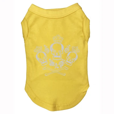 Rose Reaper Pup Tank – Skull Print Dog T-Shirt For Tiny Hellraisers (All Seasons)