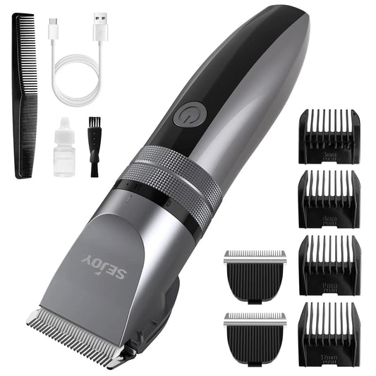 Sejoy Steelstorm Pro Hair Clippers — USB Rechargeable Barber Kit For Men, Kids, Beard & Hair Trimming Machine