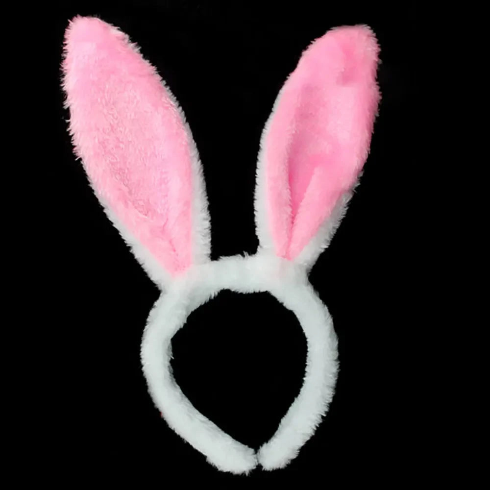 FluffPop Bunny Band – Soft Plush Rabbit Ear Headband for Women & Girls (Cosplay, Parties, Easter Fun!)