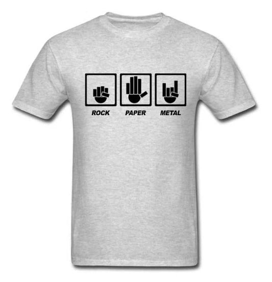 Rock Paper Metal T-Shirt – Streetcore Band Clash Tee for Rebels, Riffs & Rivalries ⚡🤘