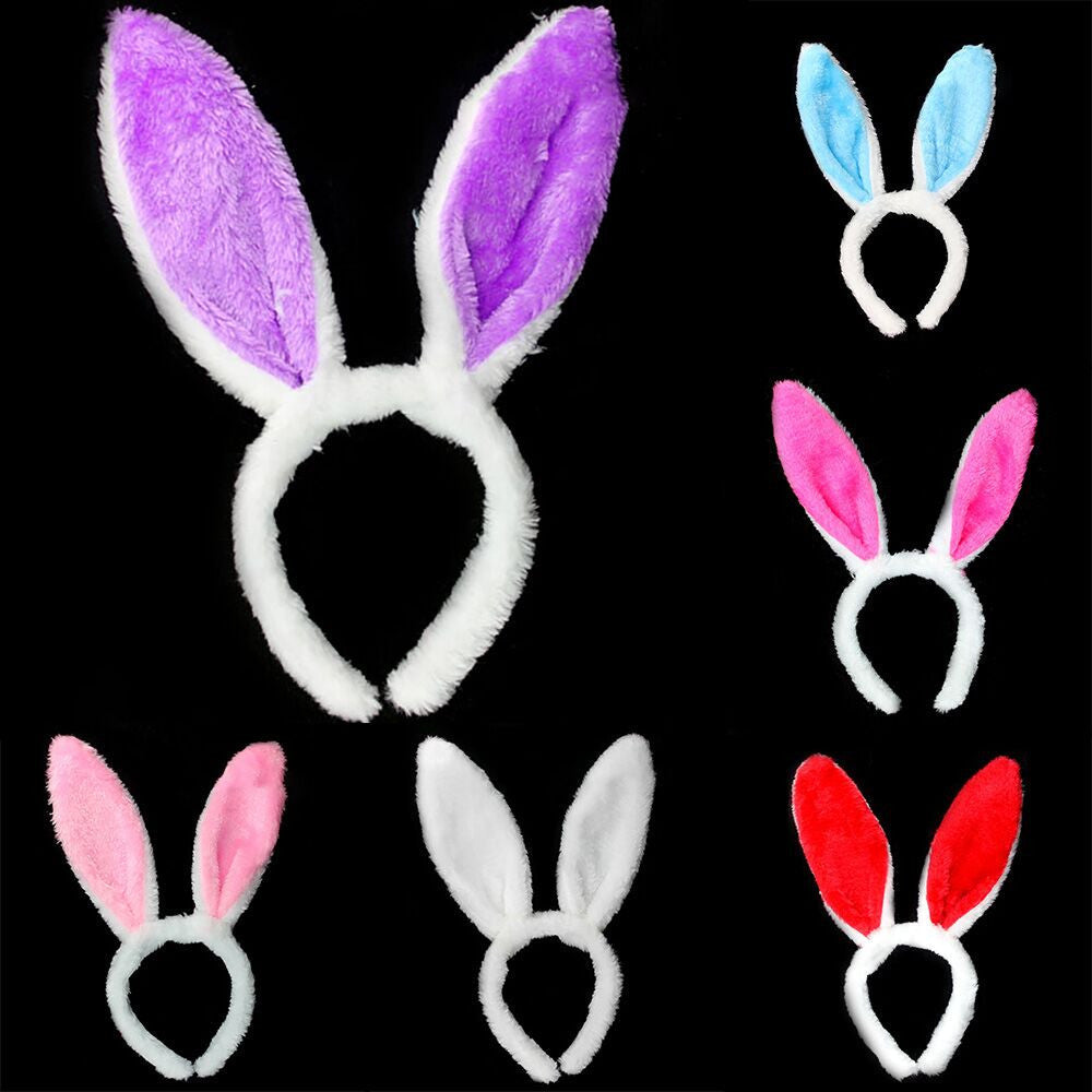 FluffPop Bunny Band – Soft Plush Rabbit Ear Headband for Women & Girls (Cosplay, Parties, Easter Fun!)