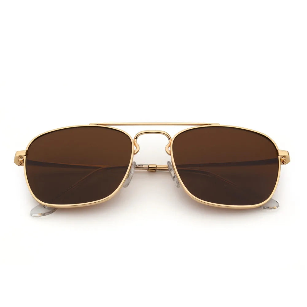 JM EdgeForce Square Sunglasses for Men & Women – Metal Frame UV400 Protection, Rock & Roll Ready