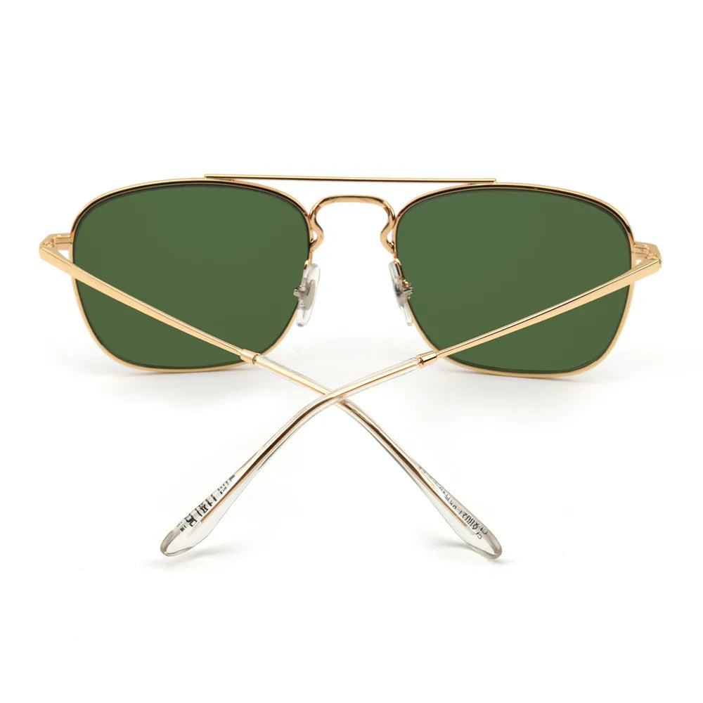 JM EdgeForce Square Sunglasses for Men & Women – Metal Frame UV400 Protection, Rock & Roll Ready