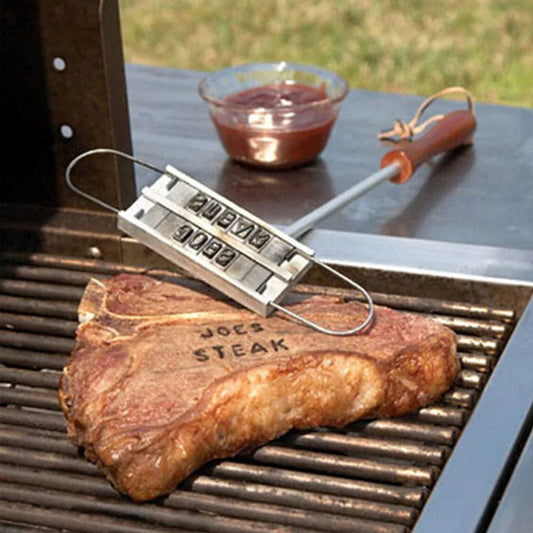 C3 Heavy-Duty BBQ Branding Iron with 55 Customizable Letters – Pro-Grade Meat Marking Tool for Steaks, Grilling, & Outdoor Events (Aluminum Alloy, Heat-Resistant, No Coating)