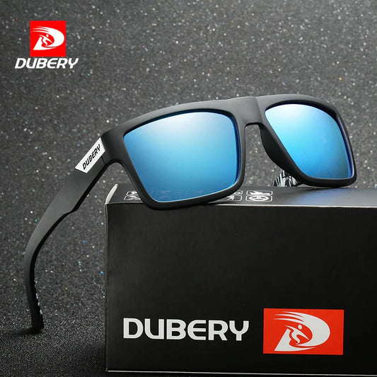 Dubery Retro Polarized Rectangle Sunglasses – UV400 Anti-Reflective Shades for Everyday Adventures