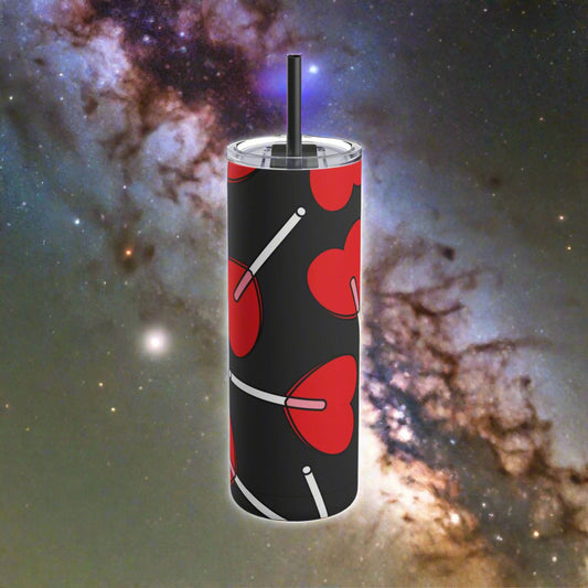 Heart Lollipop Maars Maker Skinny Matte Tumbler, 20oz