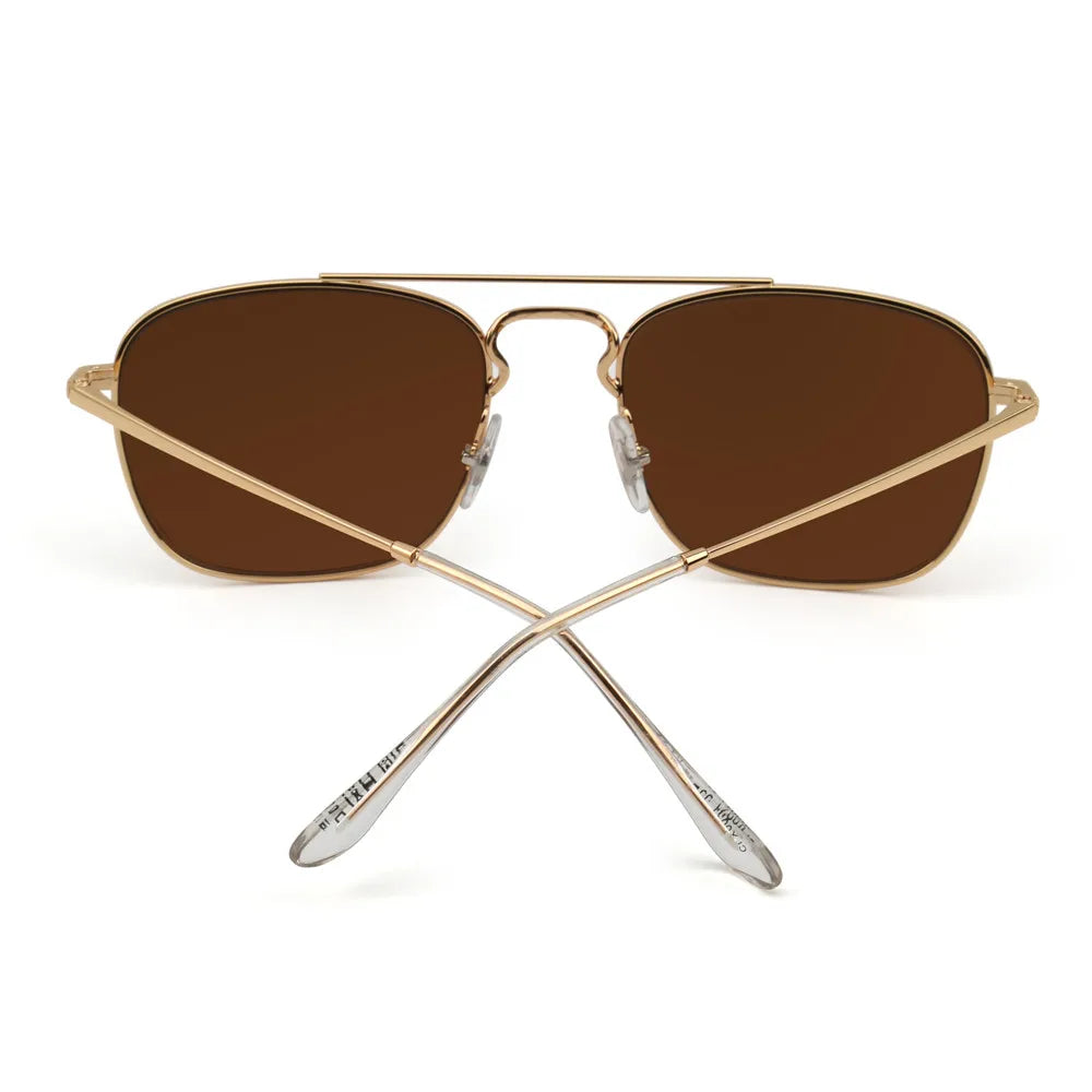 JM EdgeForce Square Sunglasses for Men & Women – Metal Frame UV400 Protection, Rock & Roll Ready