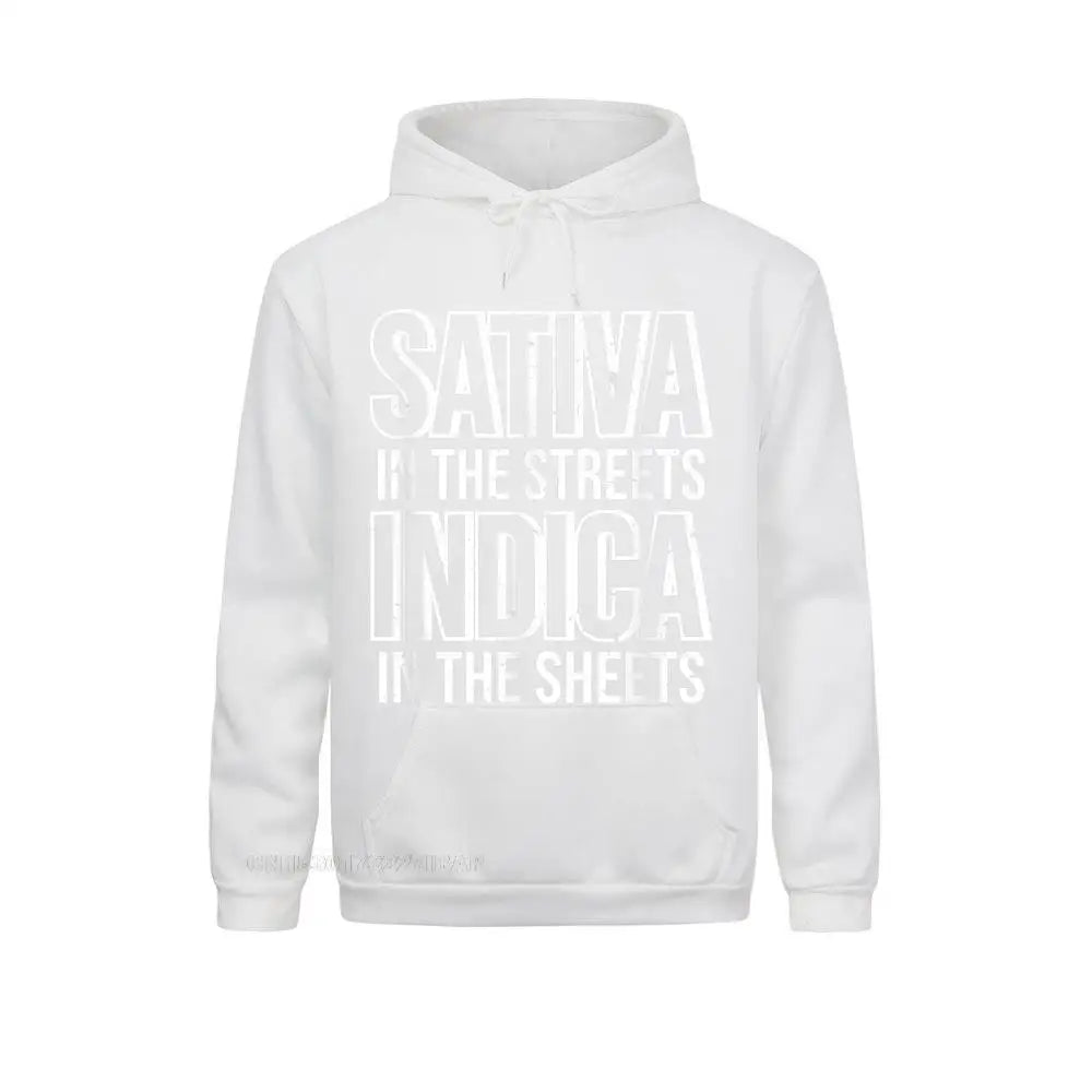 Sativa vs Indica Hoodie – 420 Heavy Hit Graphic Streetwear for Blunt Legends, Smoke Shows & Couch-Locked Icons