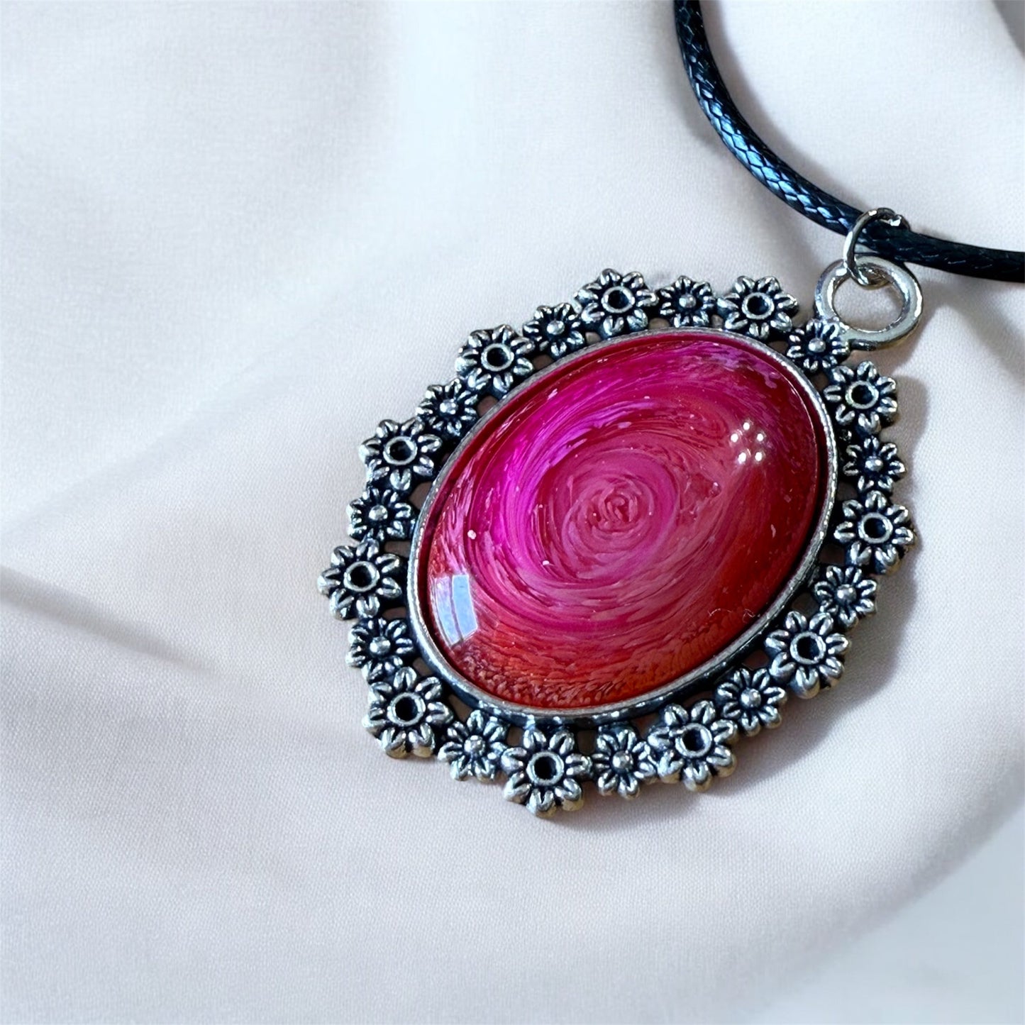 Radioactive Romance | Handmade Petri Resin Pendant for Lovers of Chaos, Color & Cosmic Vibes