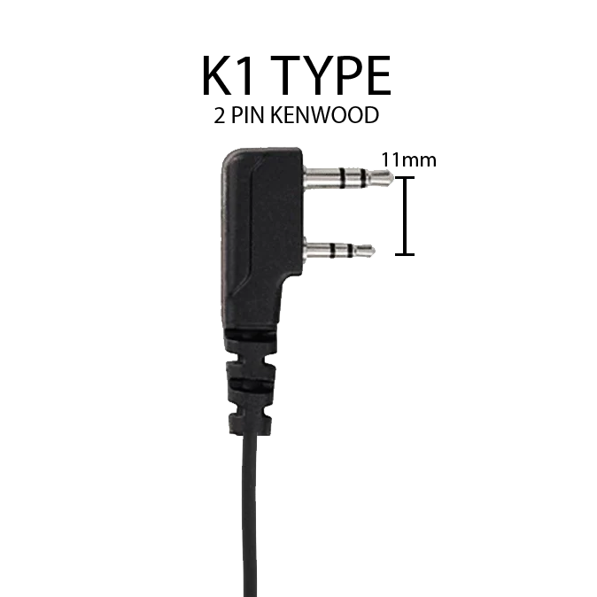 On Set Headsets™️ Filmpro K1 Kenwood compatible surveillance (Black)