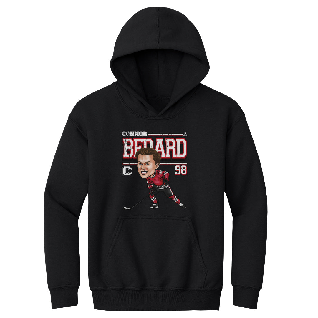 Connor Bedard Chicago Cartoon WHT