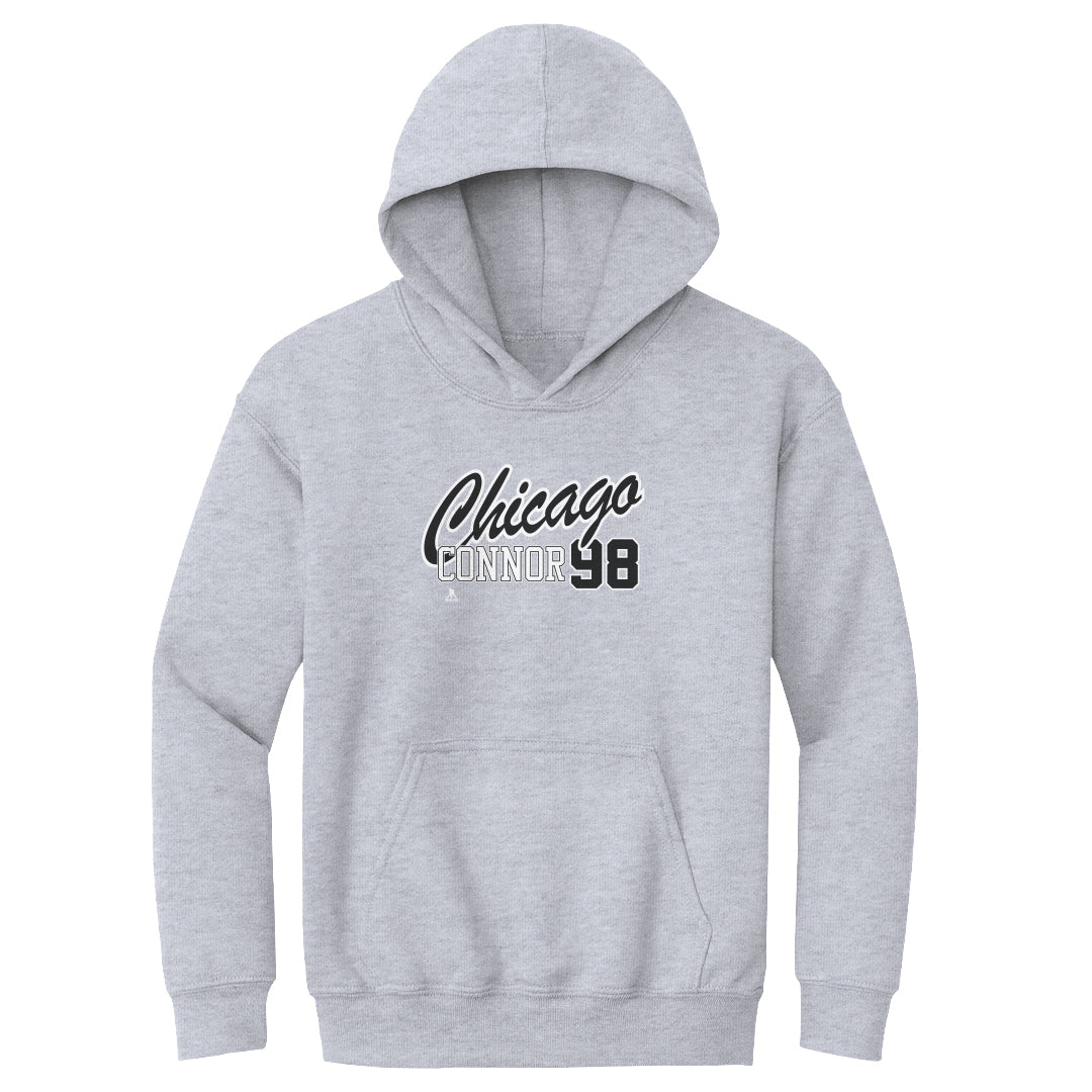 Connor Bedard Chicago Script 98 WHT