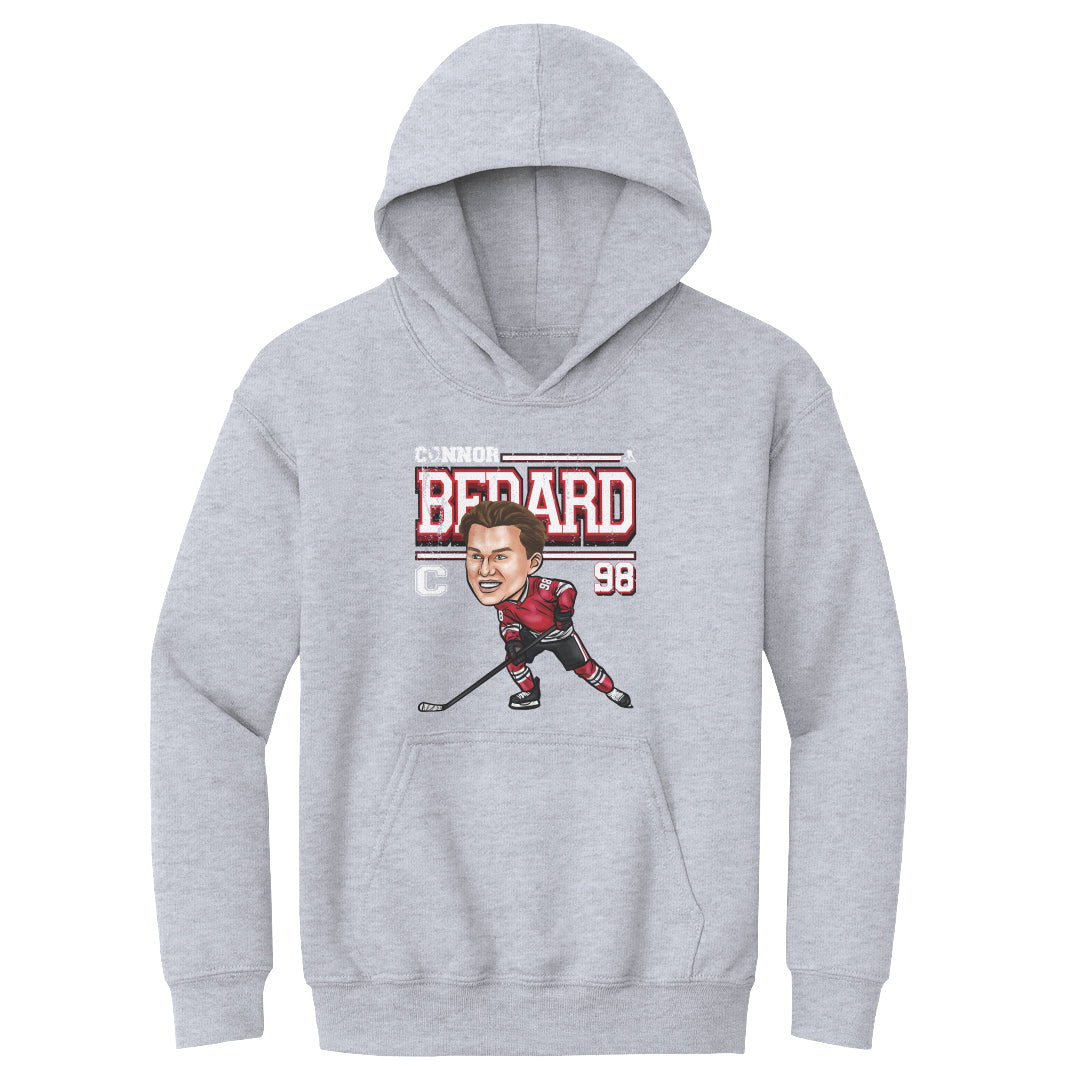 Connor Bedard Chicago Cartoon WHT