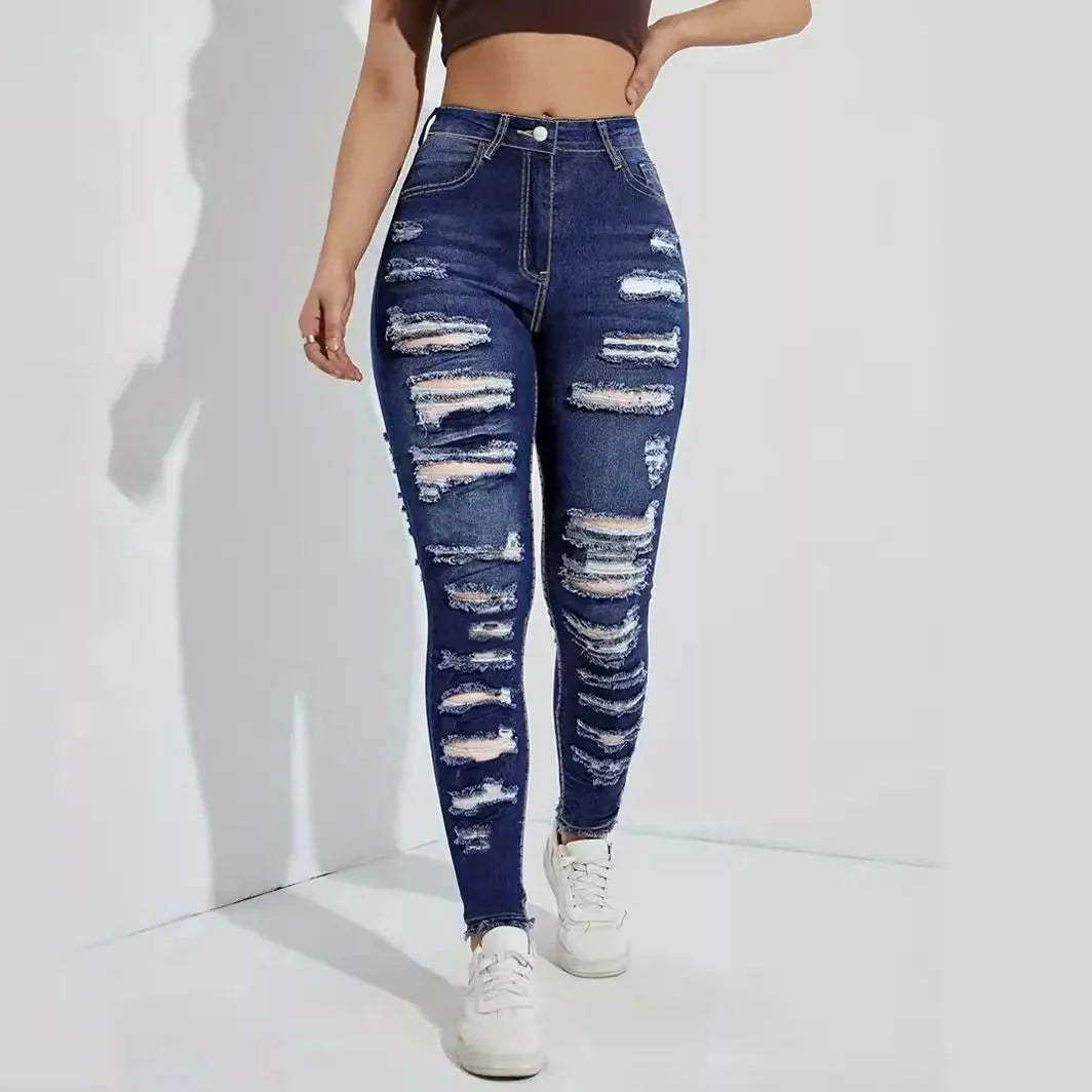 Kalenmos Y2K Time-Traveler Jeans: High-Waist Spliced Mom Jeans for Women – Elegant Pencil Pants That Make Basic Denim Cry in the Fitting Room