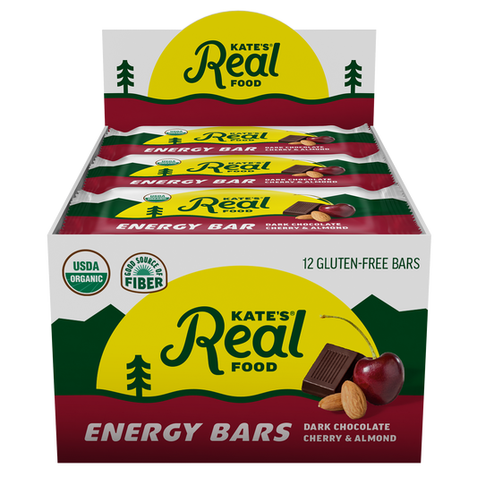 Kate's Real Food Dark Chocolate and Cherry Energy Bars, 12-Pack, 2.2 Oz Each
