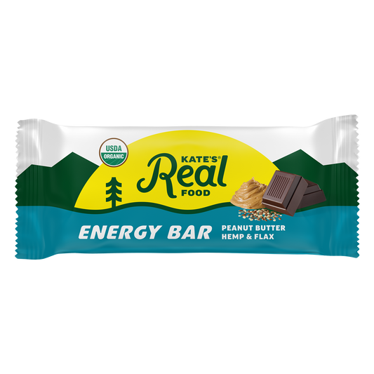 Kate's Real Food - Peanut Butter Hemp and Flax Energy Bar - Case of 12 - 2.2 OZ