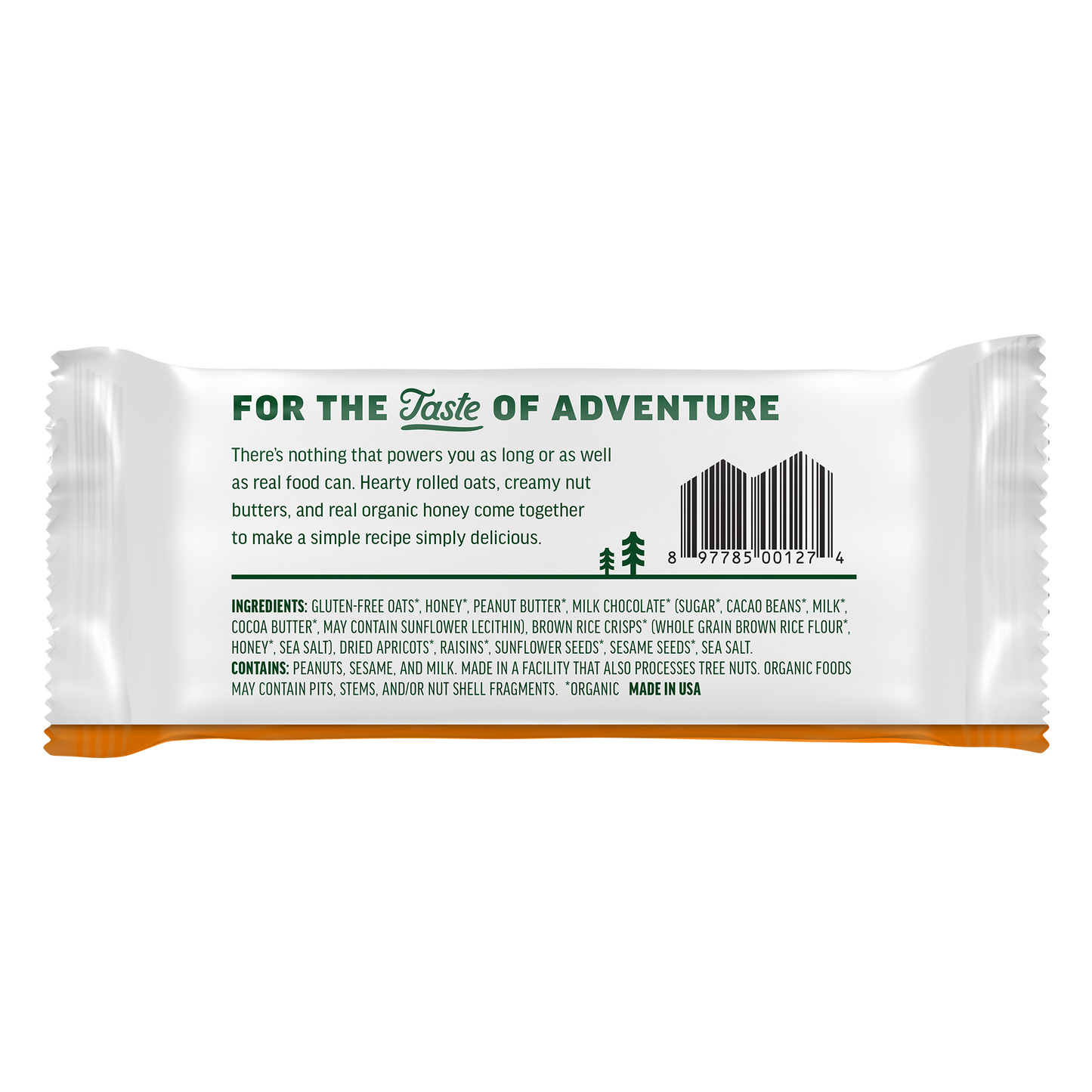 Kate's Real Food Peanut Butter Milk Chocolate Bars - 12 Count