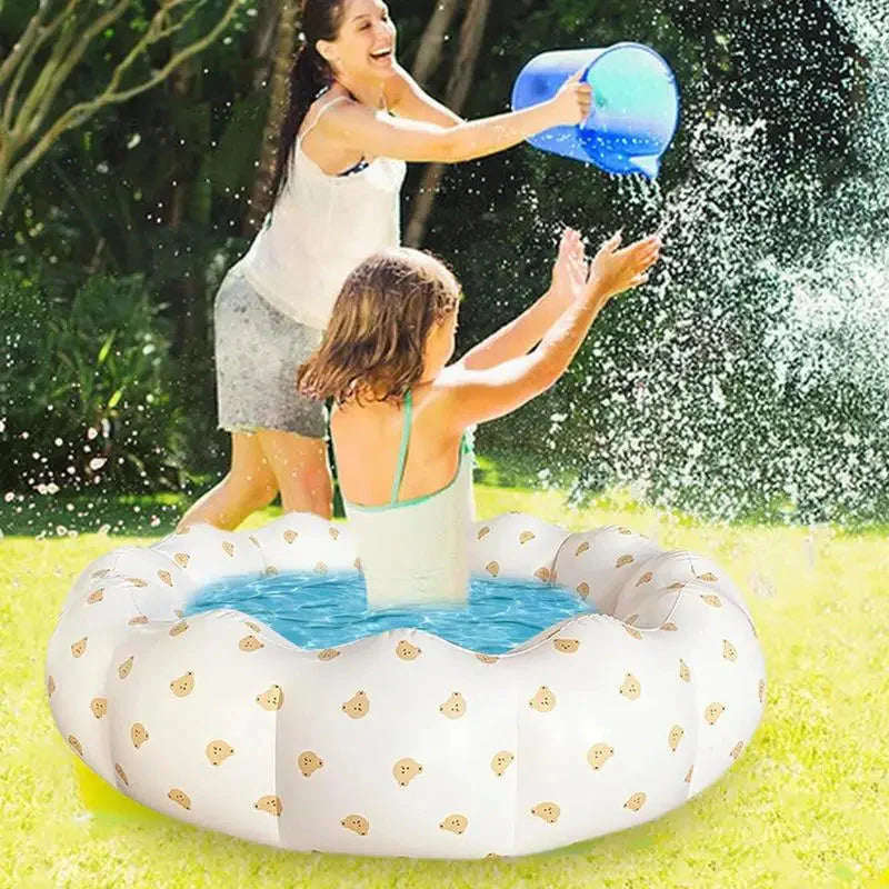 PetalSplash Foldable Kiddie & Pet Pool — Portable Summer Dip Fun for Kids, Dogs & Backyard Bliss