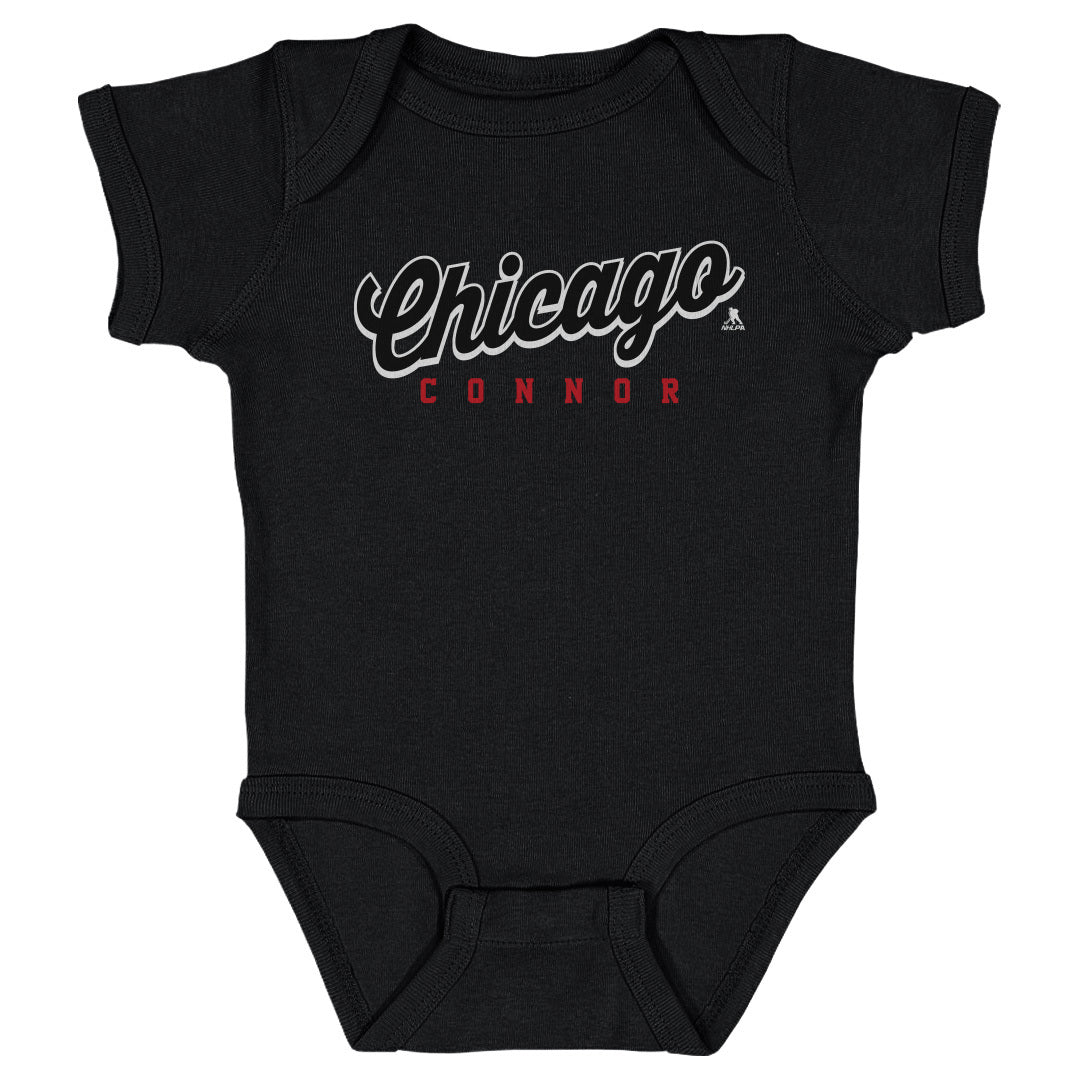 Connor Bedard Chicago Script Connor WHT