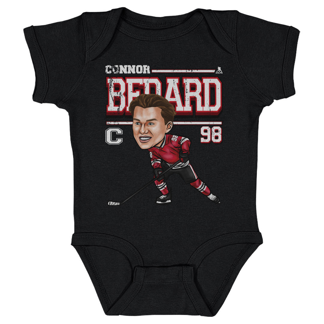 Connor Bedard Chicago Cartoon WHT