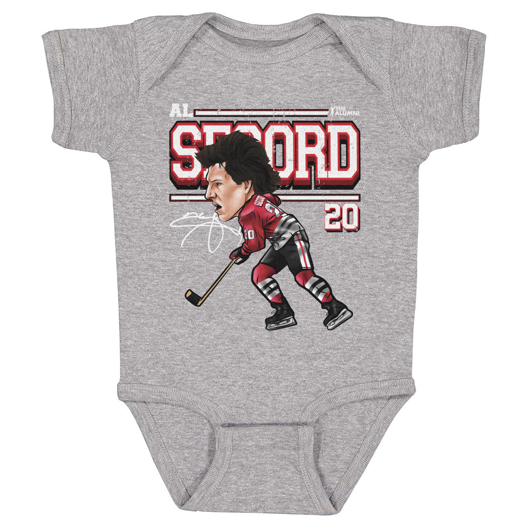 Al Secord Chicago Cartoon WHT