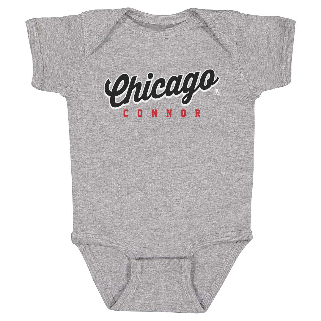 Connor Bedard Chicago Script Connor WHT