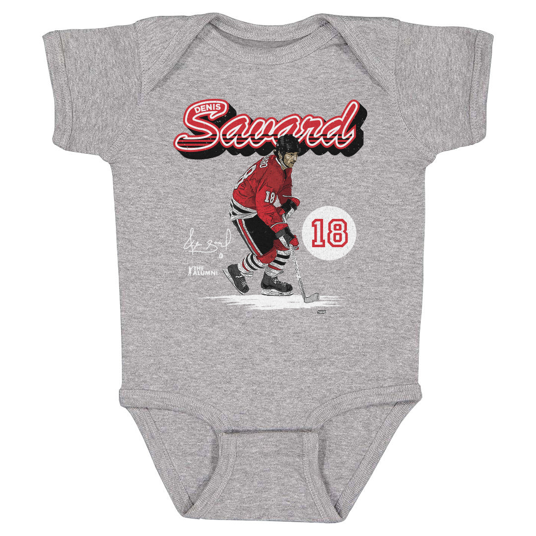 Denis Savard Chicago Retro Script WHT