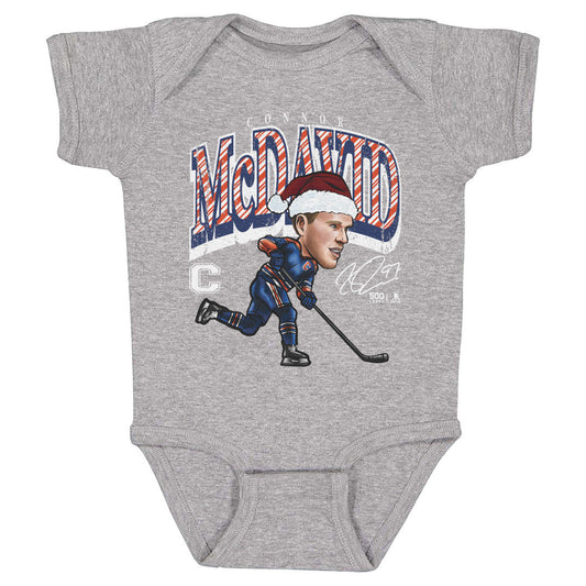Connor McDavid Edmonton Cartoon Santa Hat WHT