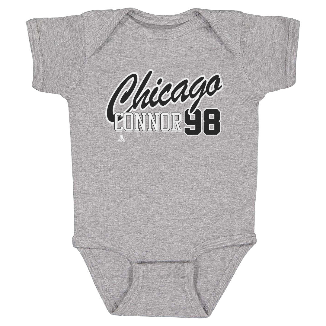 Connor Bedard Chicago Script 98 WHT