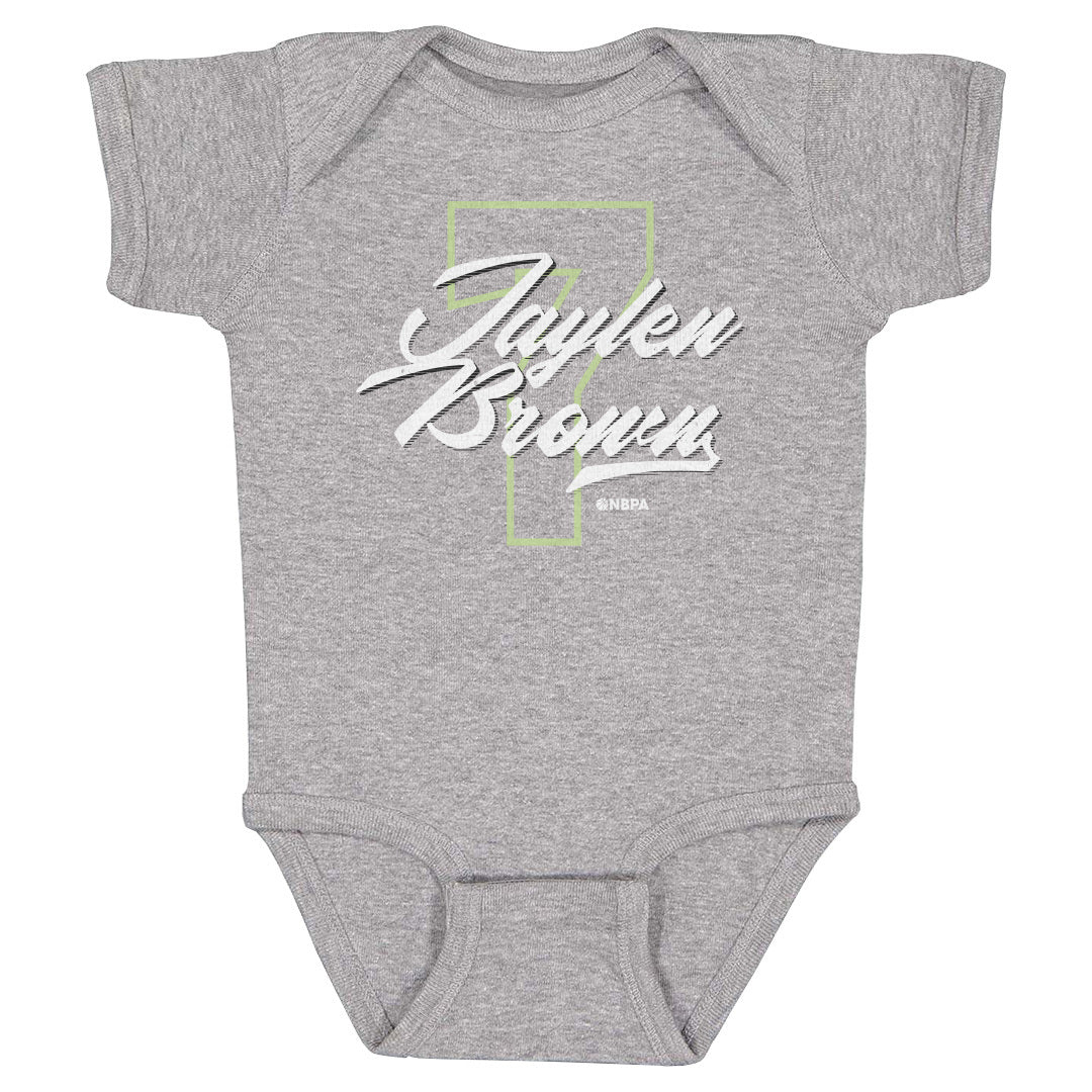 Jaylen Brown Boston Number Script WHT