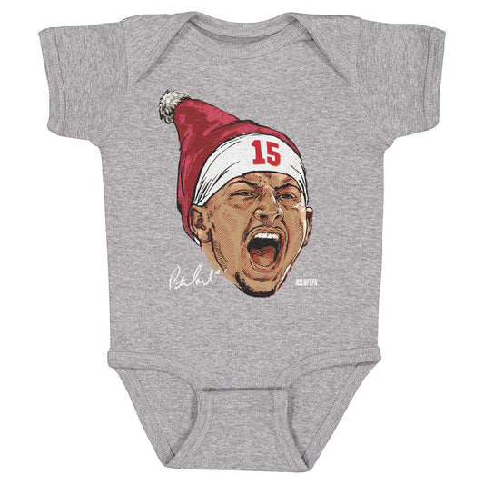 Patrick Mahomes Kansas City Portrait Santa Hat WHT