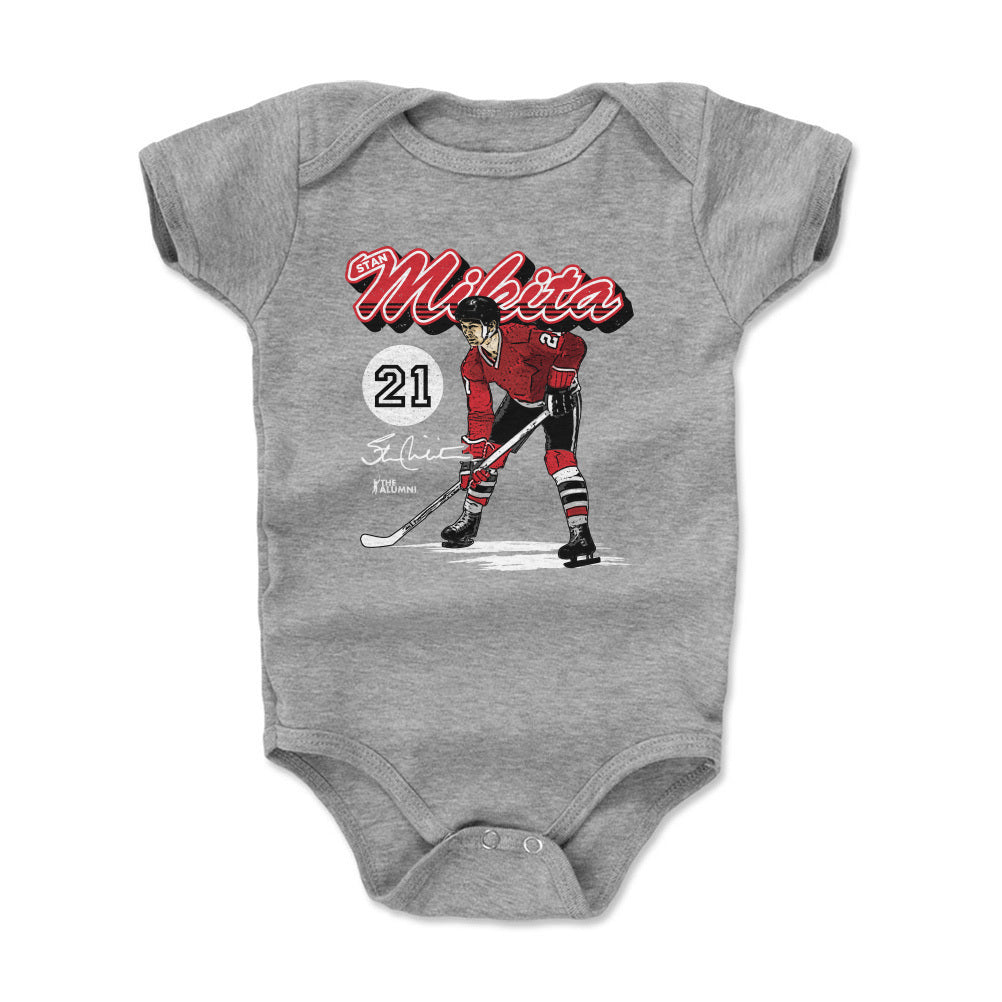 Stan Mikita Chicago Retro Script WHT