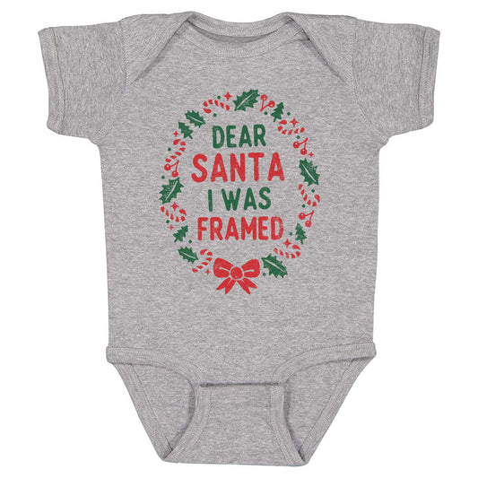 Christmas Dear Santa I Was Framed WHT