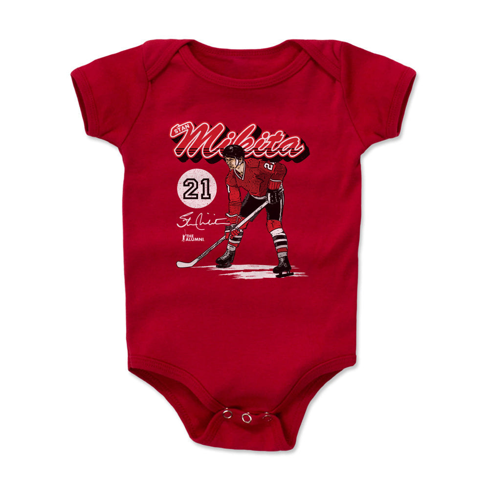 Stan Mikita Chicago Retro Script WHT
