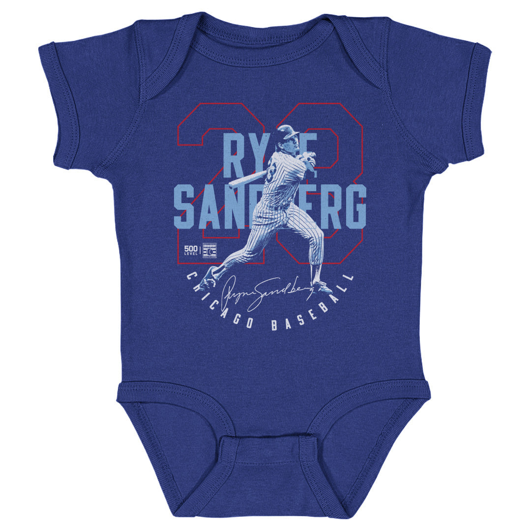Ryne Sandberg Chicago C Outline WHT