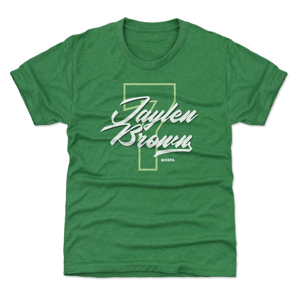 Jaylen Brown Boston Number Script WHT