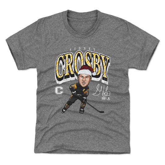 Sidney Crosby Pittsburgh Cartoon Santa Hat WHT