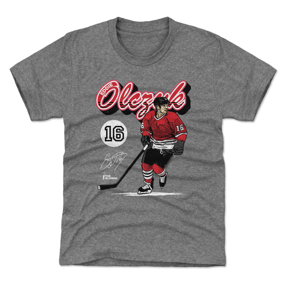 Eddie Olczyk Chicago Retro Script WHT