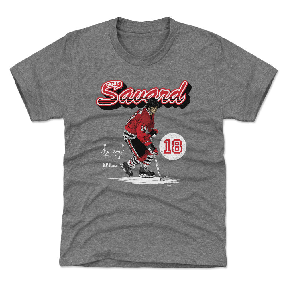 Denis Savard Chicago Retro Script WHT