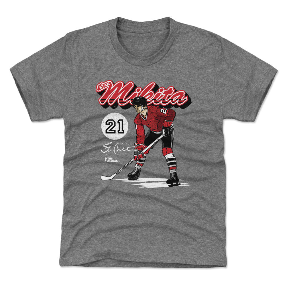 Stan Mikita Chicago Retro Script WHT