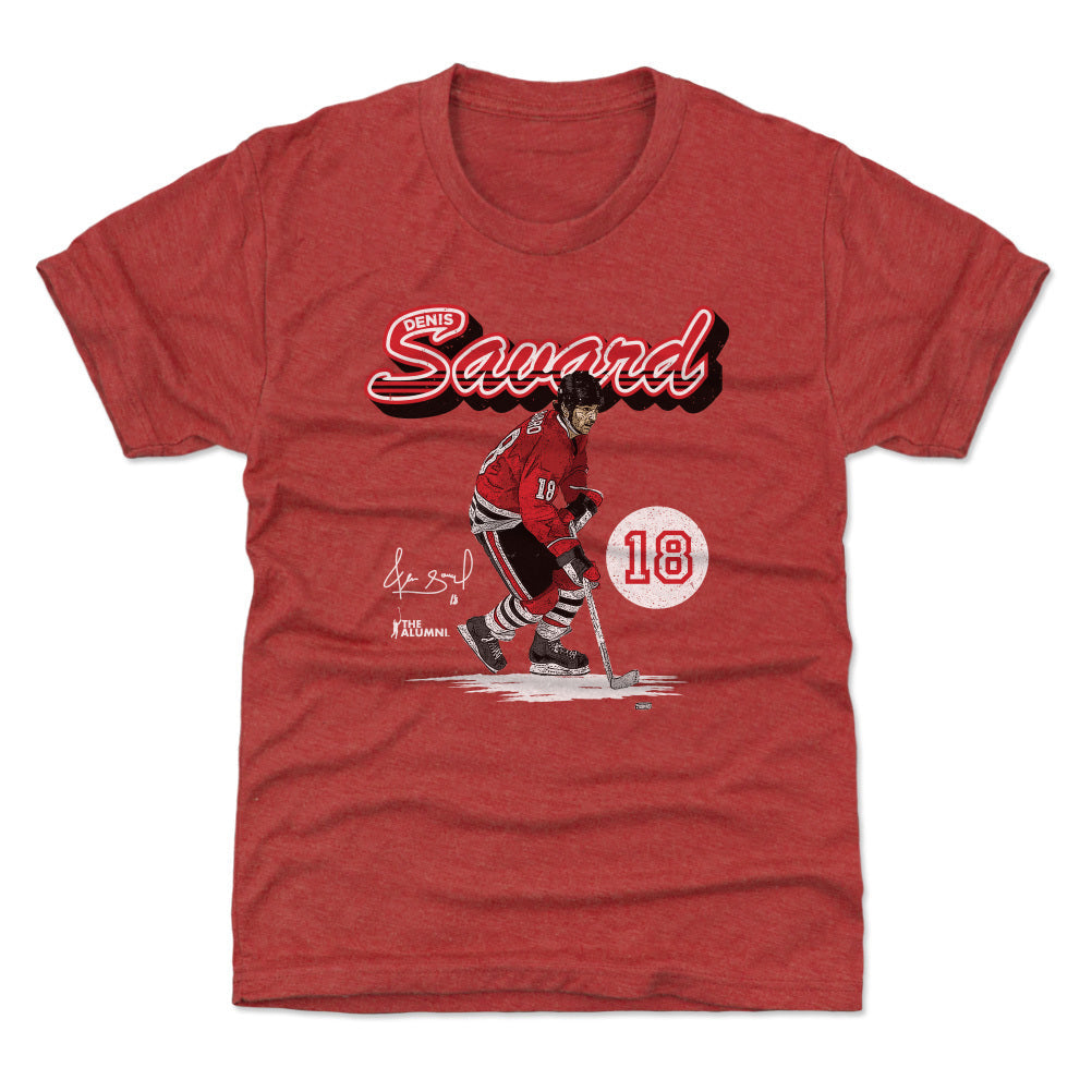 Denis Savard Chicago Retro Script WHT