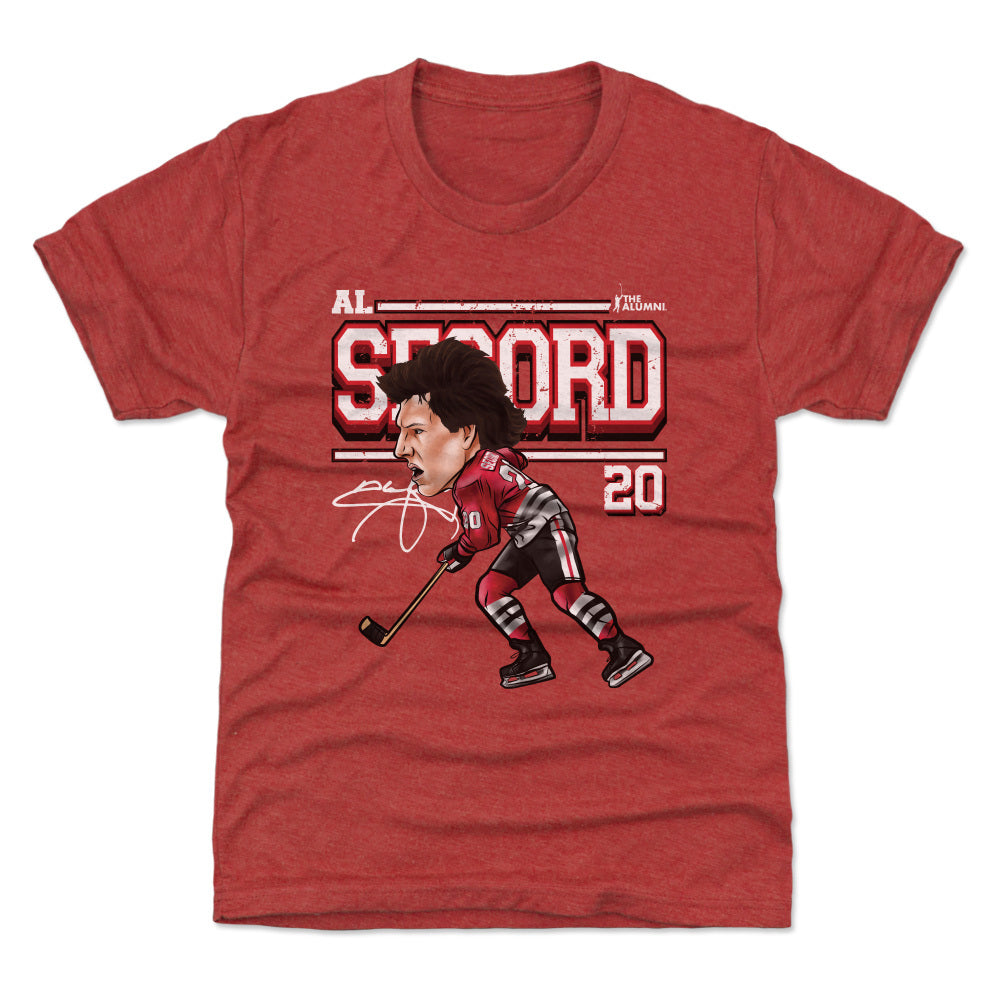 Al Secord Chicago Cartoon WHT