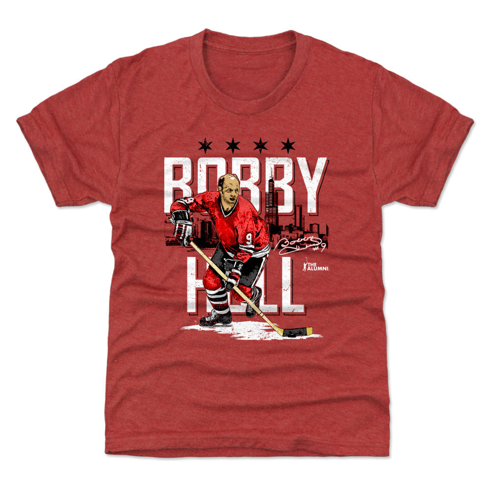 Bobby Hull Chicago Skyline WHT