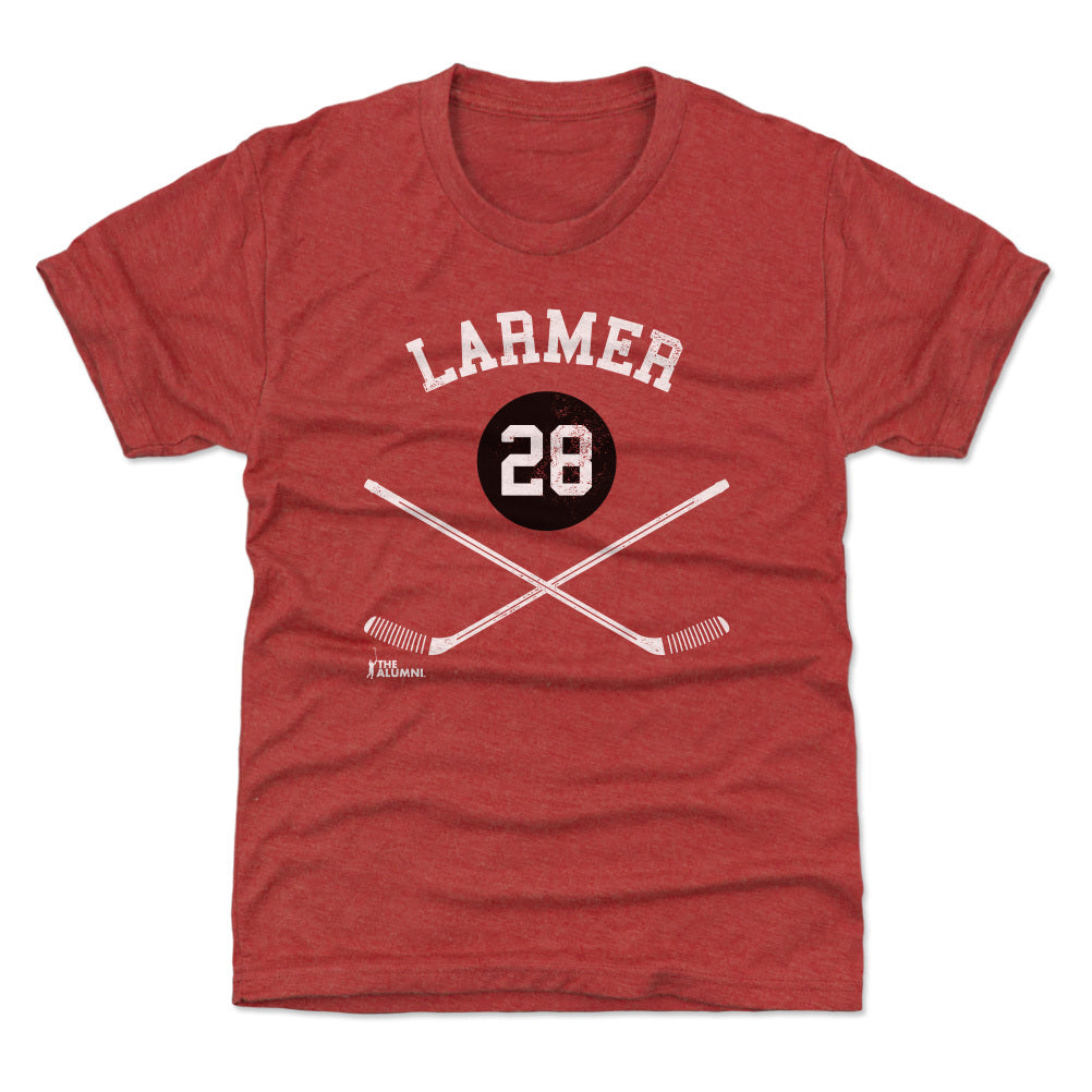 Steve Larmer Chicago 28 Sticks WHT