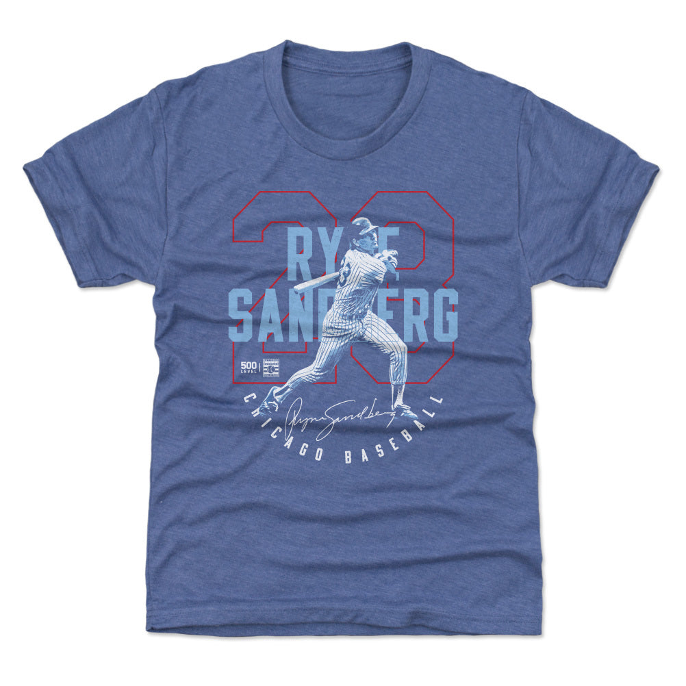 Ryne Sandberg Chicago C Outline WHT