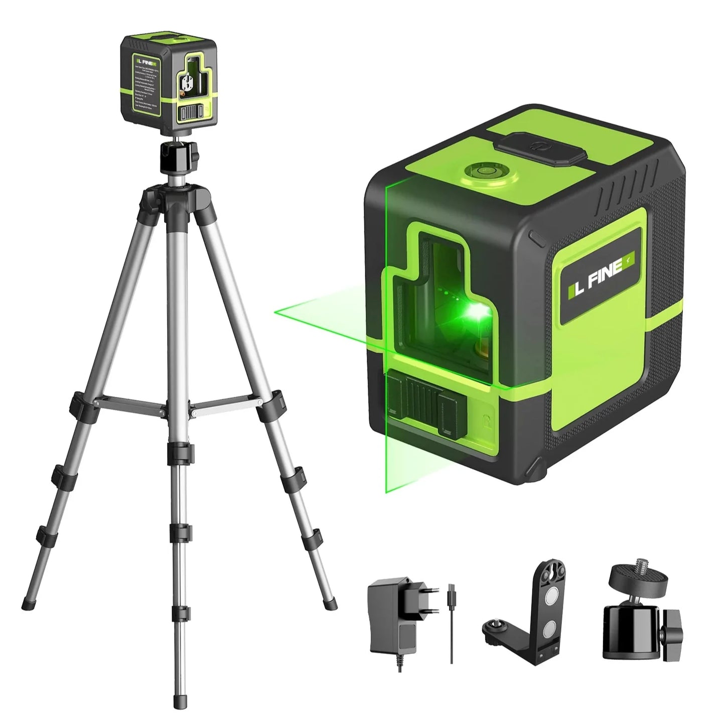 LFine 2-Line Laser Level with Tripod – Professional Horizontal & Vertical Precision 360° Self-Leveling Tool for Accurate Measurements