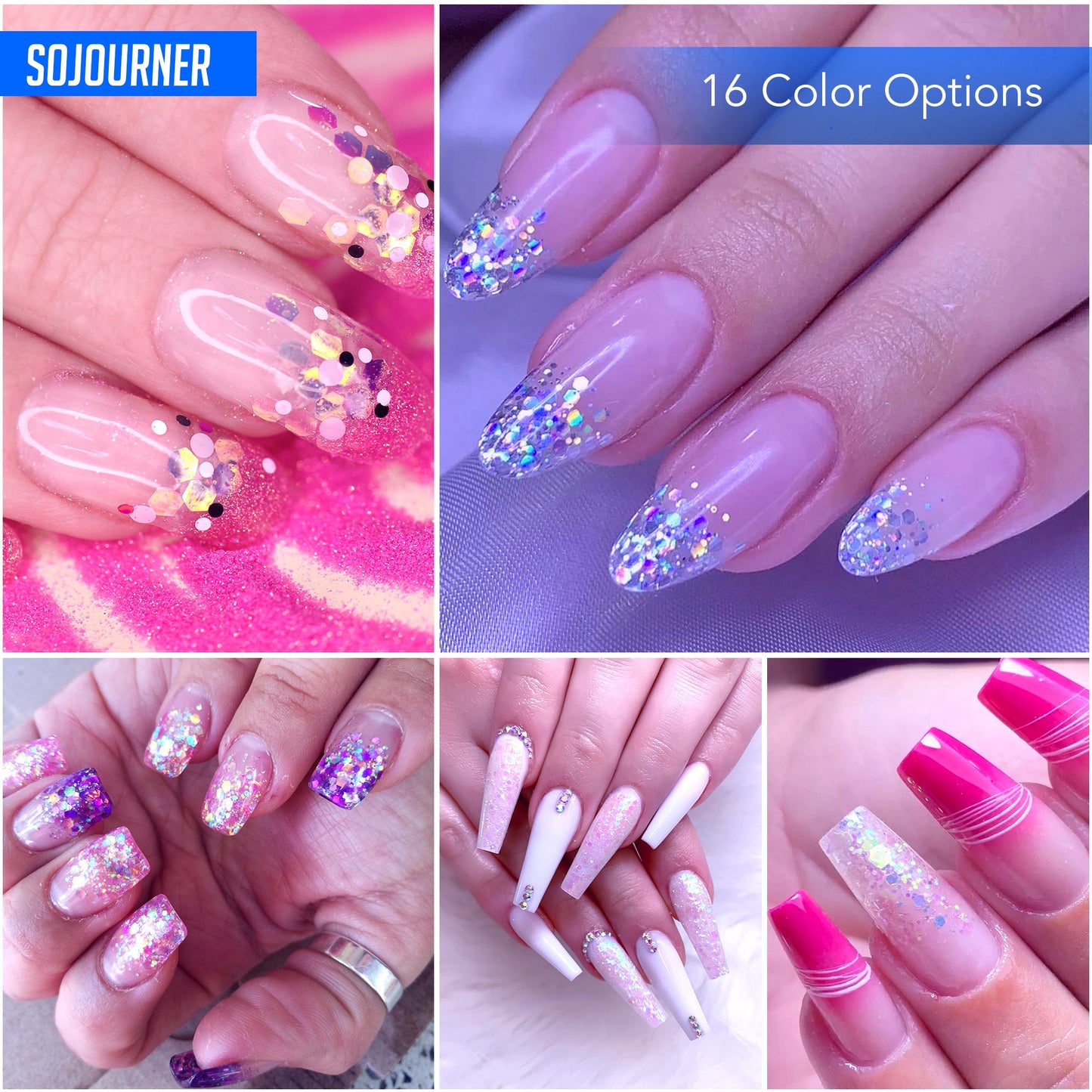 Fairy Tears Chunky Holographic Body Glitter I 16 Colors + Glitter Glue for Face Glitter Makeup, Hair, Eye & Fine Glitter Eyeshadow - Perfect for Halloween, Resin, Tumblers, Craft, Cosmetic & Nail Art